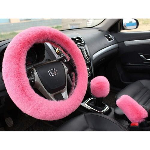 Housses De Volant Tendance Pour Femmes/Filles/Dames, Australie, Pure Laine, 15 Pouces, 1 Lot De 3 Pièces, Rose