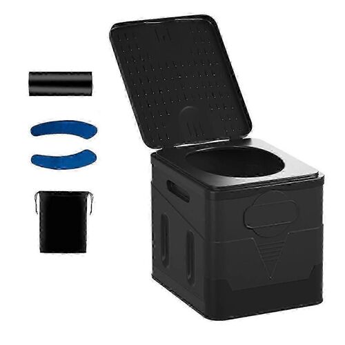 Toilettes pliantes portables pour camping, voyage, voiture, toilettes d'urgence, toilettes réutilisables pour adultes, K-Grey