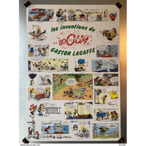 Affiche "Les Inventions De Gaston" - Rombaldi Franquin 1984