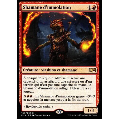 Shamane D'Immolation - Magic - L'Allégeance De Ravnica Vf - R - 106