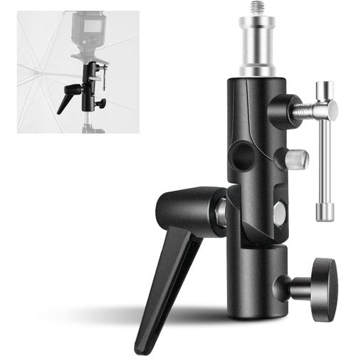 NEEWER Support pour Flash de Type H pour Caméra et Compatible avec Softbox Parapluie, Adaptateur de Support de lumière en métal réglable pivotant à 180° avec Adaptateur à vis 1/4" à 3/8"