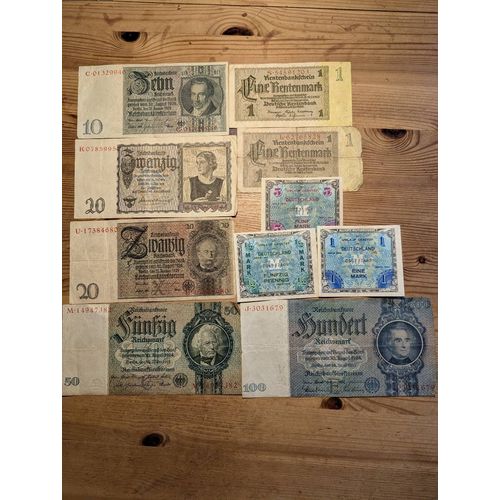 Lot De Billets De Banque Allemand 1924 À 1944, Bon État Général