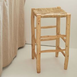 Tabouret De Bar Bois - Naturel - 70 Cm