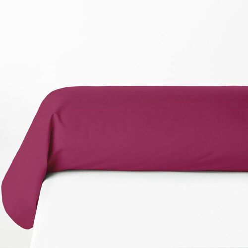 Lot De 2 Taies De Traversin 100% Coton - Fushia - 85x185 Cm