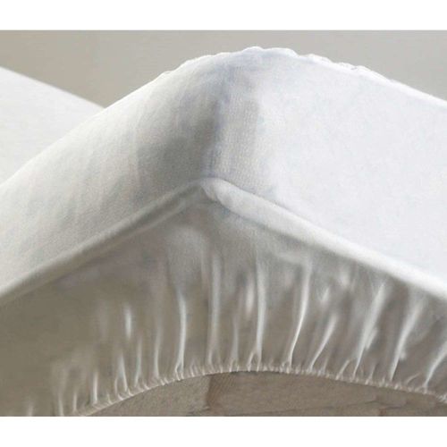 Protège matelas molleton et PVC anti acarien blanc 140 x 190 cm