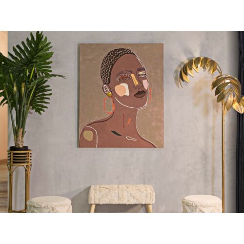 Peinture Sur Toile Visage Multicolore 80x2,8x100 Cm