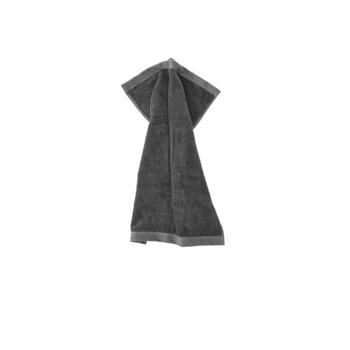 Serviette En Coton Bio Anthracite 40x60 Cm