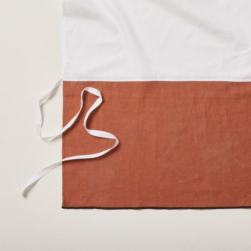 Cache Sommier En Lin Orange 140x200 Cm