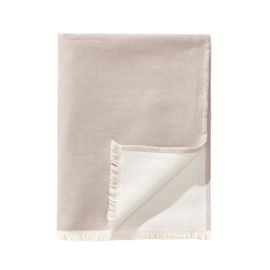 Plaid En Coton Taupe 130x170