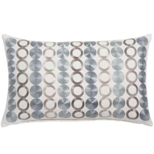 Coussin Motifs Brodés Multicolores 30x50