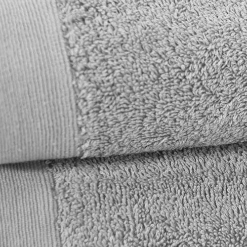 Lot De 2 Draps De Bain 500 G/M² Gris Perle 70x130 Cm