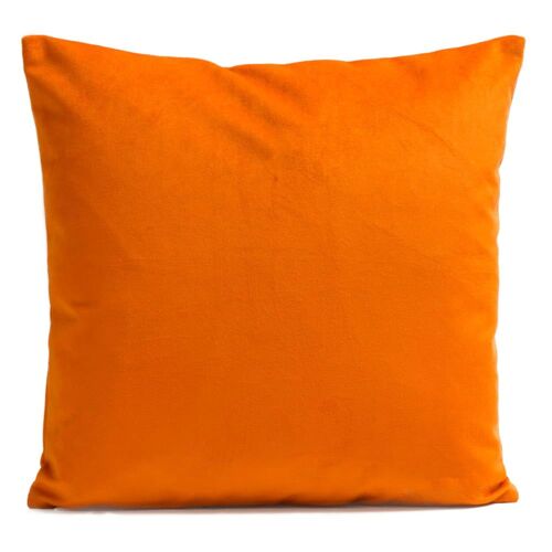 Coussin Uni Suédine Orange 40x40cm
