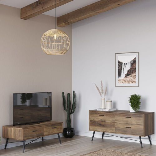 Suspension En Rotin Naturel, Diamètre 39 Cm