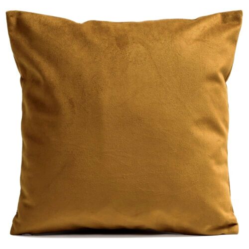 Coussin Uni Suédine Jaune 40x40cm