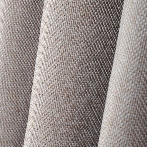 Rideau Occultant Uni Tramé Polyester Beige 140x260 Cm