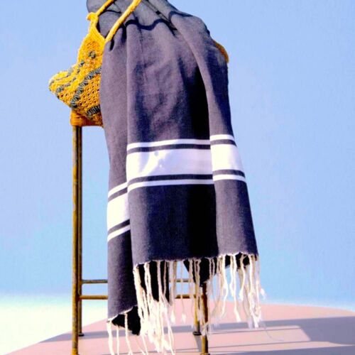 Fouta Coton Bleu Jean 100x200