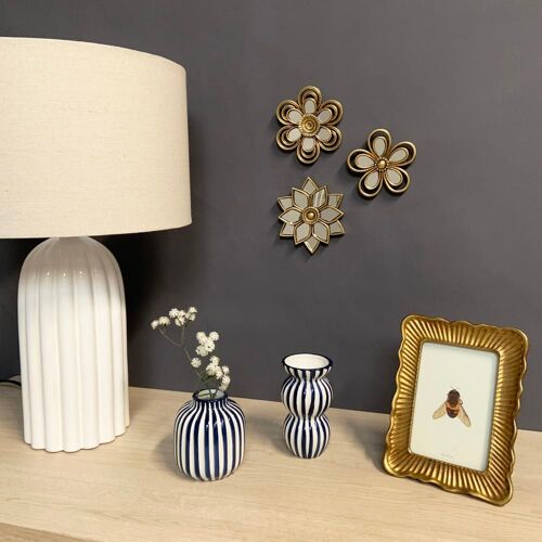 Déco murale fleur miroir diam 10cm