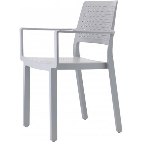 Fauteuil Design En Plastique Gris Clair