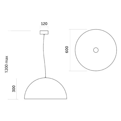 Suspension Métal Blanc Et Feuille D'or Interne 60cm