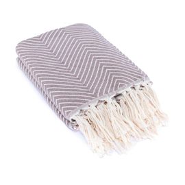 Plaid Coton Taupe 130x170