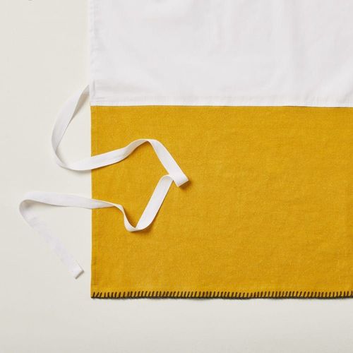 Cache Sommier En Lin Jaune 140x200 Cm