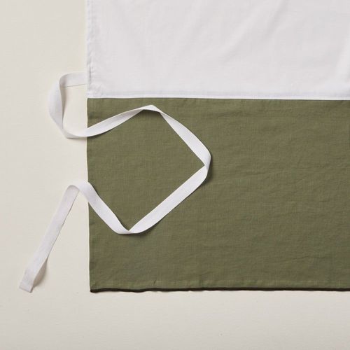 Cache Sommier En Lin Vert 140x200 Cm