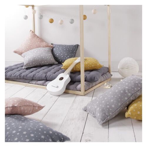Lot De 2 Coussins Imprimé En Coton Bleu 40x40 Et 30x50 Cm