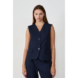 Gilet Sans Manches À Boutons - Alex Ray - M - Marine - Femme - Etam