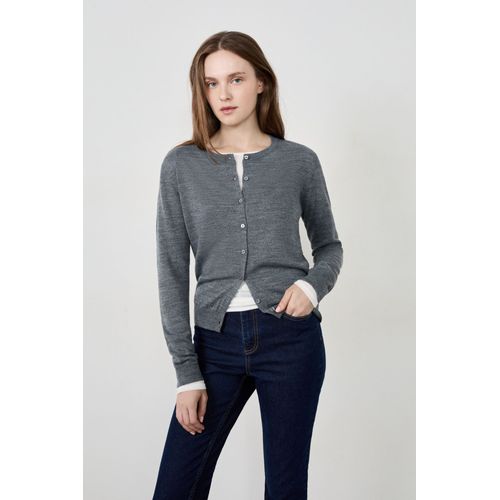 Gilet Avec Laine - Laisa Cardi - S - Grey - Femme - Etam