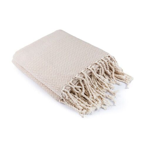 Plaid Coton Taupe Clair 160x250