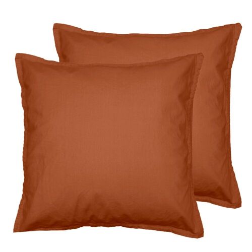 Lot De 2 Taies D'oreiller En Flanelle De Coton Auburn 65x65 Cm