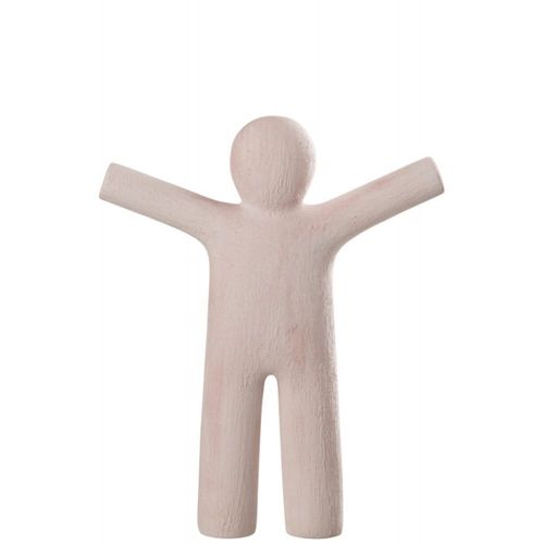 Statue Bras Écarté En Synthétique Rose 32x6x41 Cm