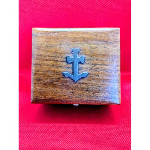 Magnifique Boussole De Marine Dans Son Coffret En Bois