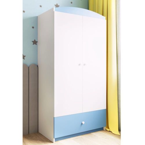 Armoire Enfant 2 Portes Et 1 Tiroir - Azur