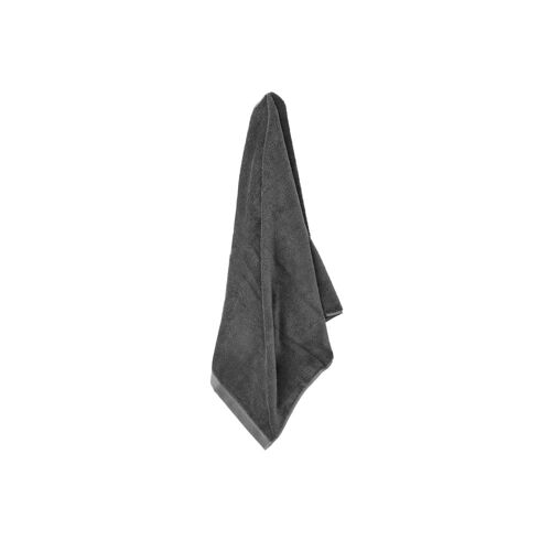 Serviette En Coton Bio Anthracite 70x140 Cm