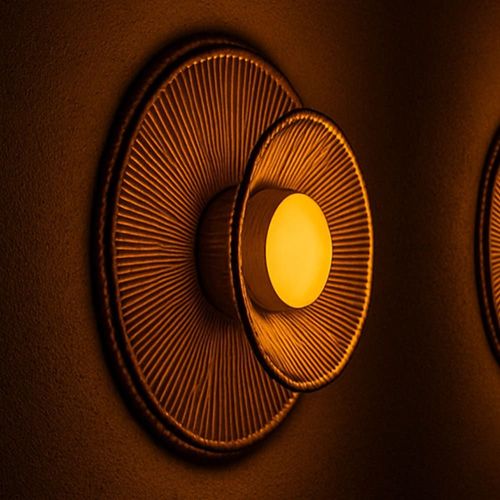 Applique Murale Jute Bois D30cm