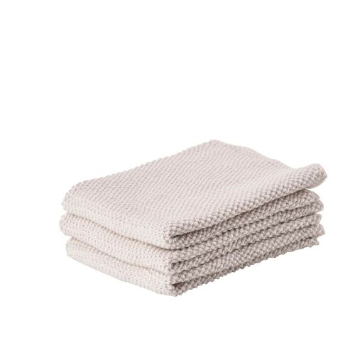 Lavette en coton gris chaud