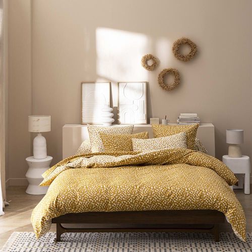 Drap Housse En Bambou Jaune160x200cm