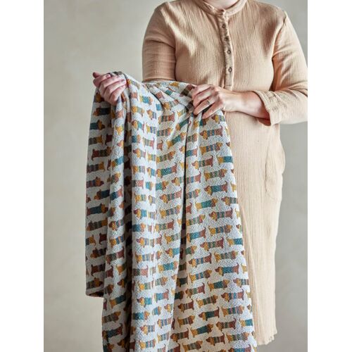 Plaid En Coton Recyclé Marron 160x130
