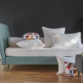 Protège matelas en coton bio blanc 120 x 190 cm