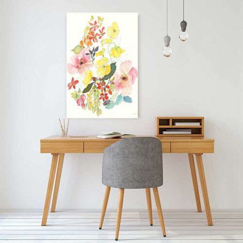 Tableau Fleurs Boutons D'or Imprimé Sur Toile 60x90 Cm