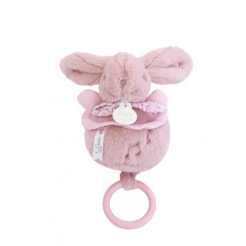 Boîte à musique Lapin Doudou Rose - Doudou et compagnie
