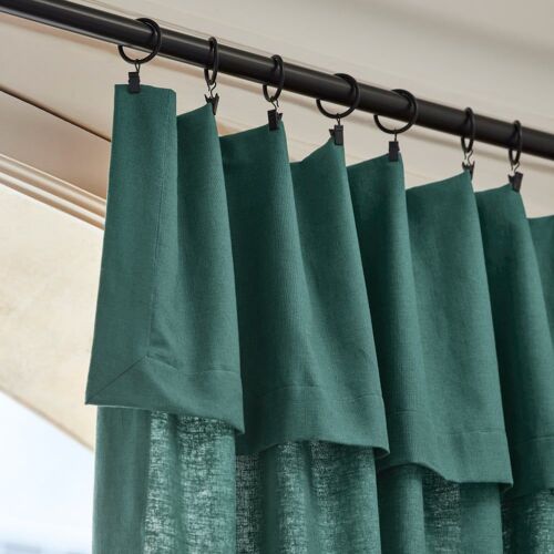 Rideau En Coton Vert 200x290 Cm