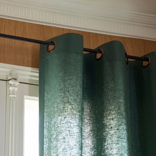 Rideau En Coton Vert 145x290 Cm