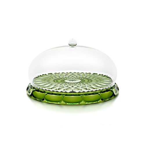Plat À Gâteau Avec Cloche En Acrylique Biologique Vert