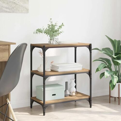 Vidaxl Bibliothèque Chêne Artisanal 60 X 33 X 71 Cm Bois D'ingénierie