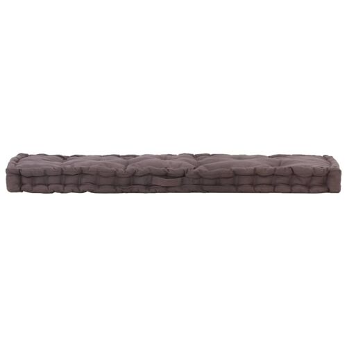 Vidaxl Coussin De Plancher De Palette Coton 120x40x7 Cm Anthracite