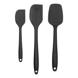Spatule AntiadhéSive En Silicone, Spatule à Beurre, Grattoir De Cuisson De CrèMe RéSistant à La Chaleur Pour La Cuisine, Noir