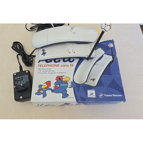 Téléphone sans fil vintage Ikea / Footix Coupe du Monde France 98 / en boite