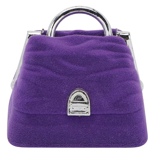 Boîte à bagues rétro violet - ornement de sac à main de bijoux durable exquis pour un rangement personnalisé